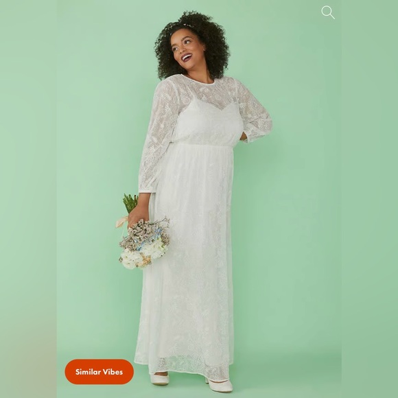 Modcloth NEW with tags maxi white lace long sleeves dress - Picture 4 of 11